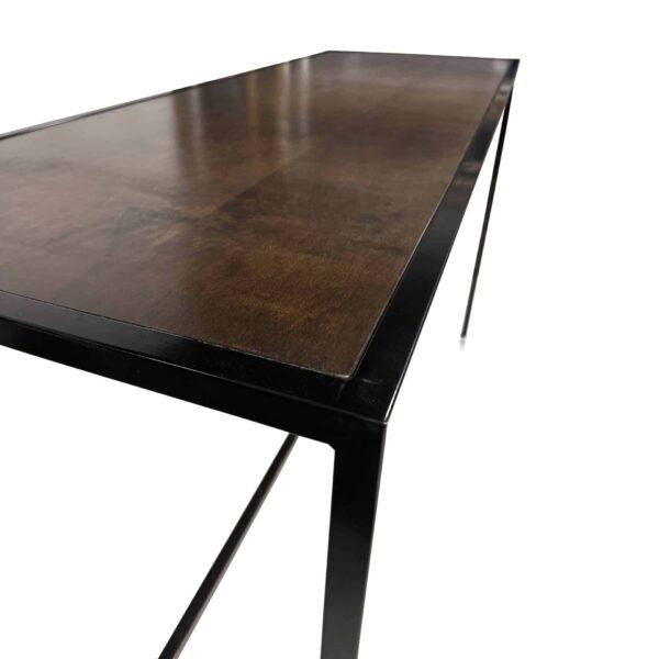 BALI BLACK COMMUNAL BAR TABLE WITH WOOD TOP - Image 2