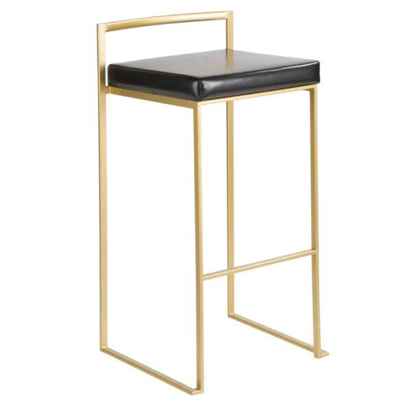 ASHTON BAR STOOL GOLD BLACK