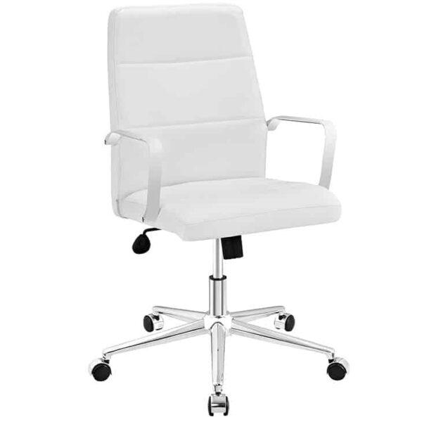 CONTINENTAL MID BACK EXECUTIVE CHAIR WHITE