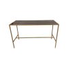 BALI GOLD COMMUNAL BAR TABLE WITH WOOD TOP