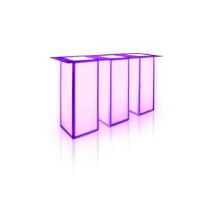 ILLUMINATED PEDESTAL COMMUNAL TABLE